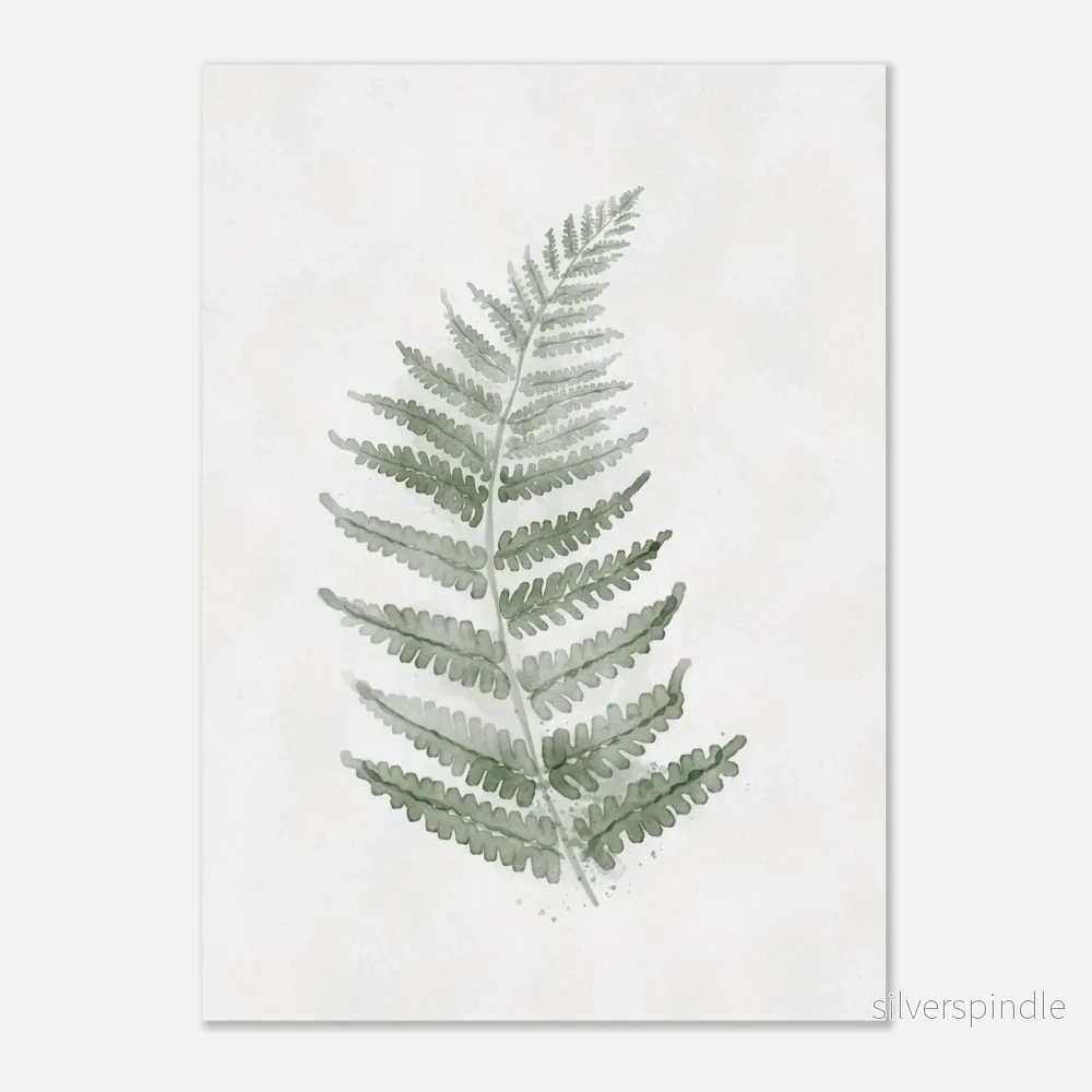Sage Green Fern No. 2 – Botanisk ormbunkeposter i salviagrön - Bild 2
