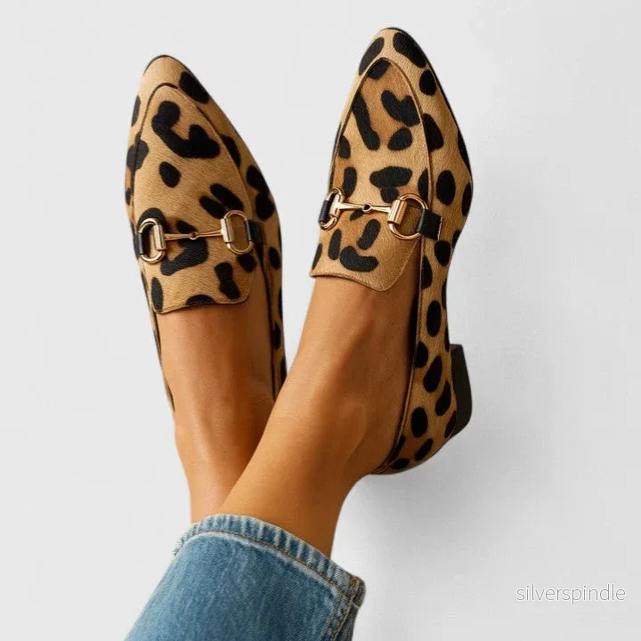 Sophie | Eleganta Djurmönstrade Loafers med Spetsig Tå Sophie | Eleganta Djurmönstrade Loafers med Spetsig Tå