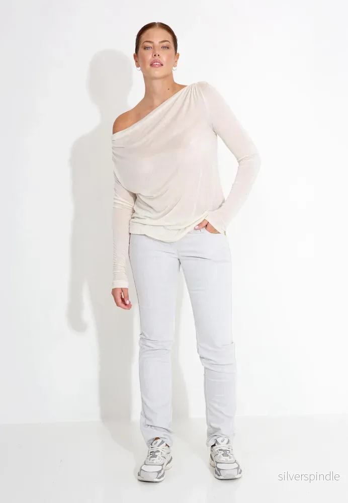 JERSEY T-SHIRT - Beige - Bild 2
