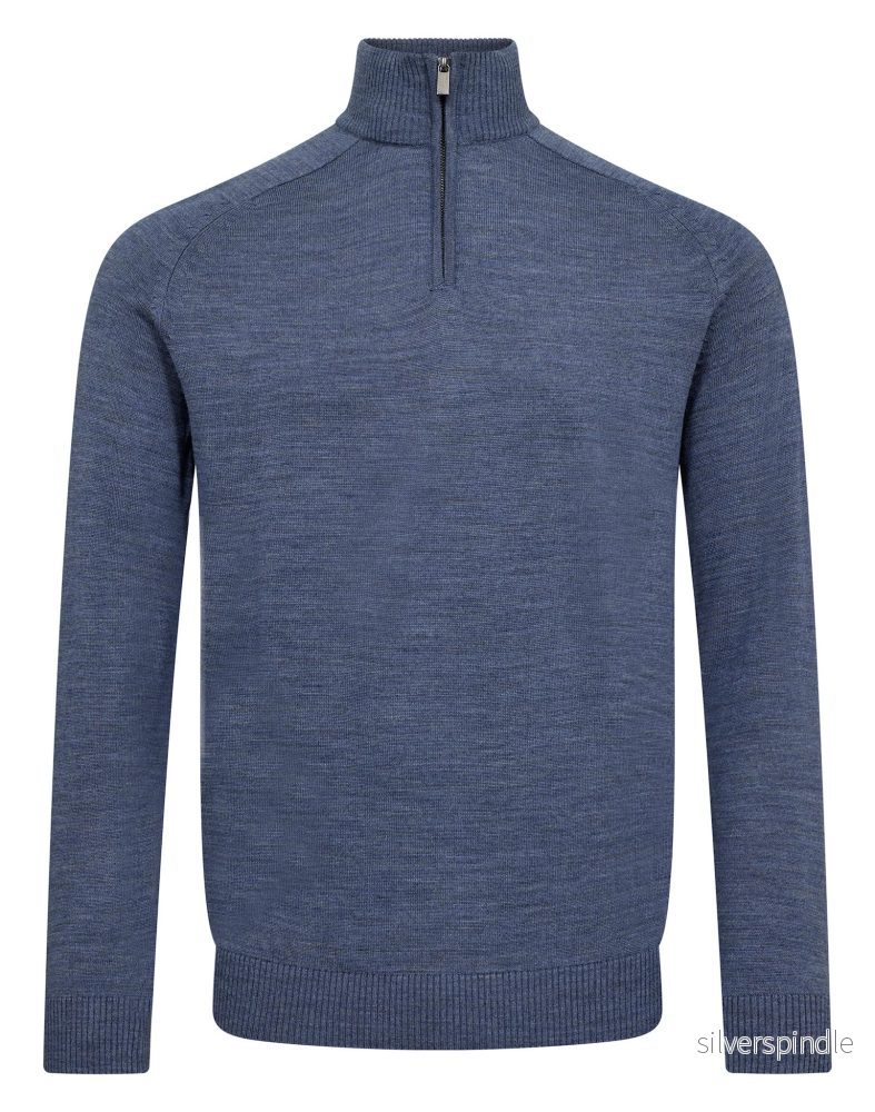BS Pelle Regular Fit Stickat - Ocean