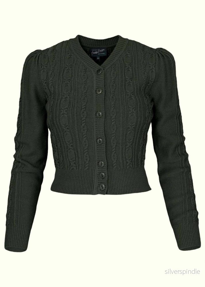 Ice Skater Cardigan i merinoull – pine green Ice Skater Cardigan i merinoull – pine green