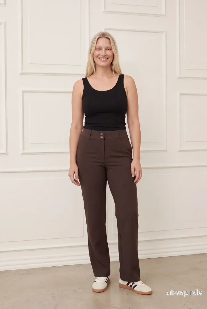 Firenze Wide Pant - Dark brown - Bild 2