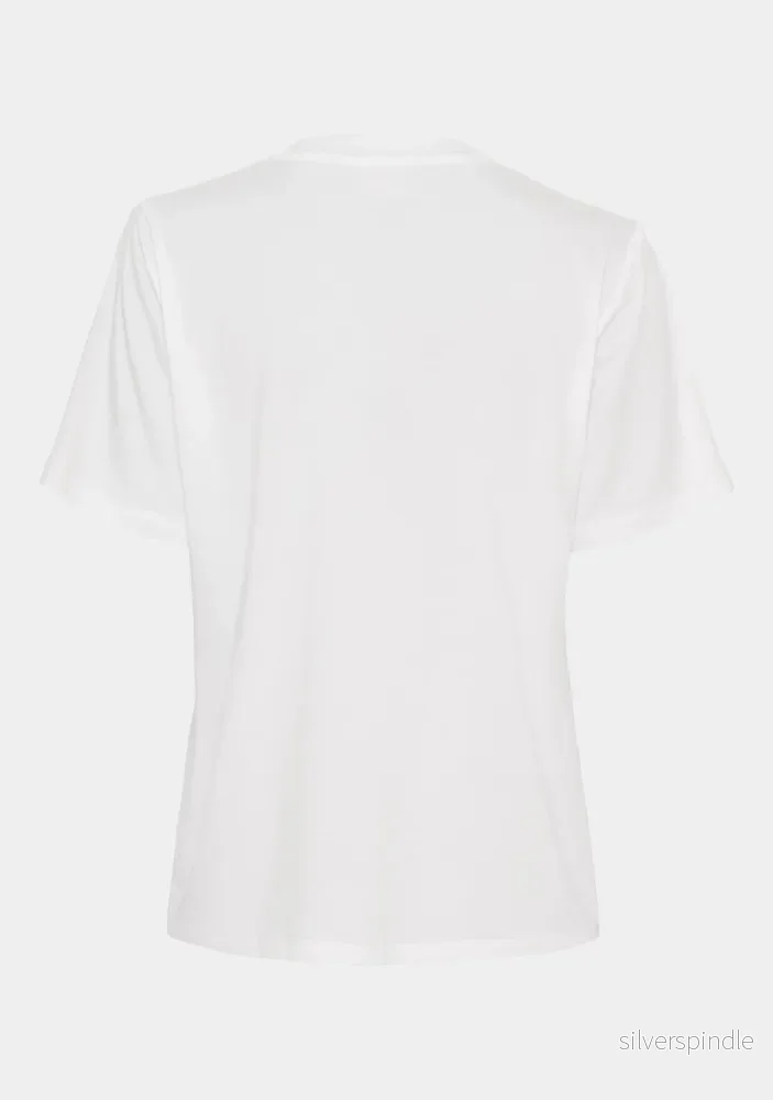 Gritt V-Neck T-Shirt - White - Bild 2