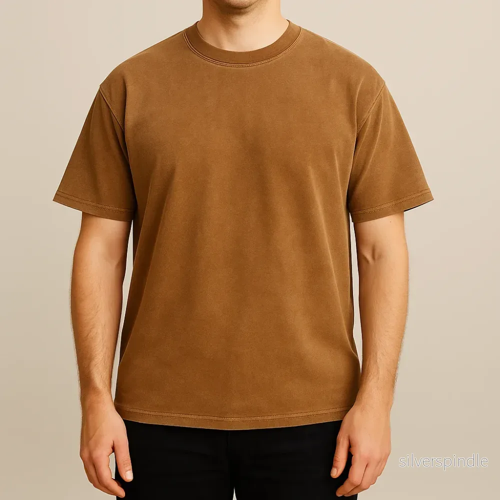 Ethan | Vintage Rak Passform Herr T-Shirt i Kvalitet - Bild 2