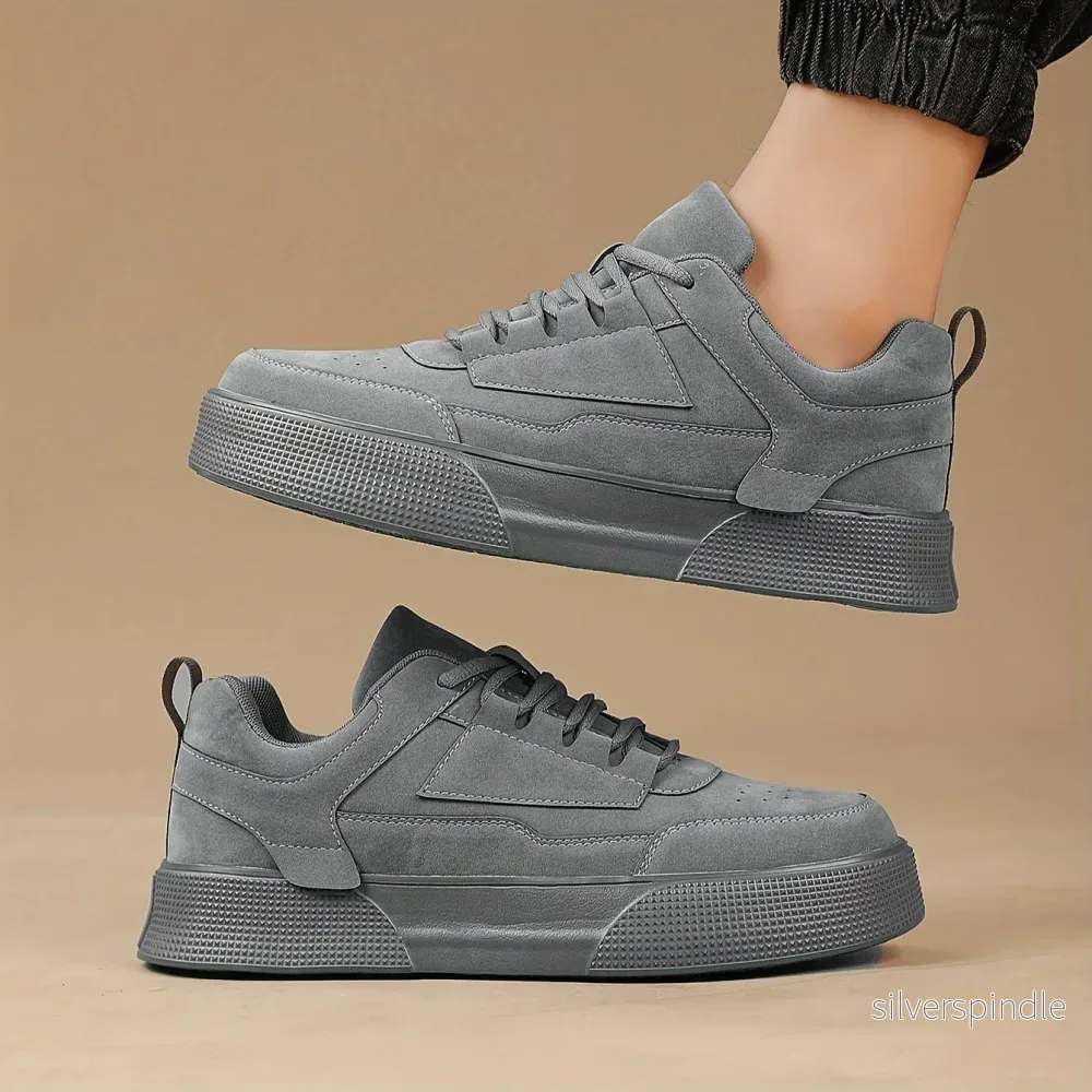 Urban Style | Herr Sneakers med Tjock Sula och Justerbar Snörning | Snygga och Komfortabla för Dagligt Bruk