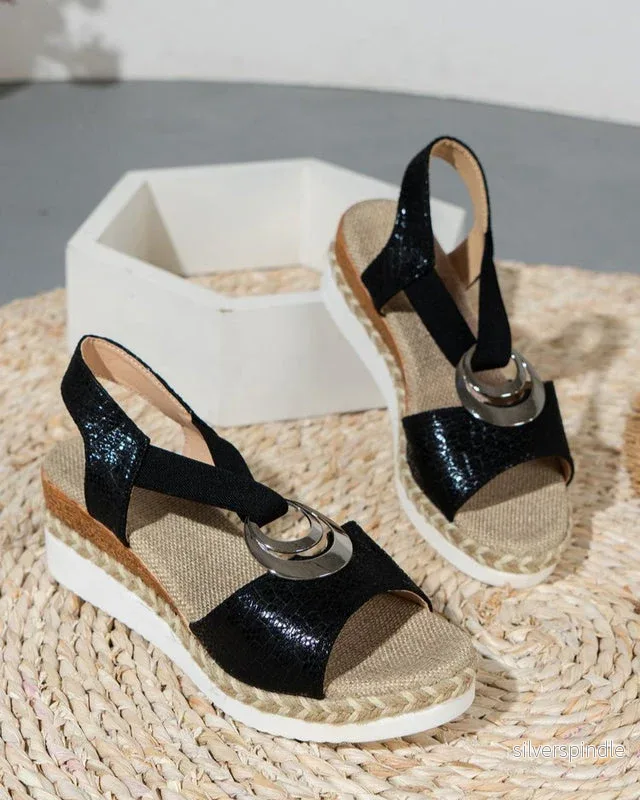 Sofia | Eleganta Lätta Sommar Sandaler Dam med Kilklack Sofia | Eleganta Lätta Sommar Sandaler Dam med Kilklack