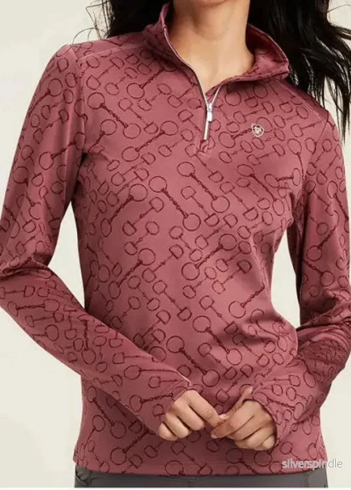Ariat Prophecy 1/4 Zip Long Sleeve Baselayer Wild Ginger Bit Jacquard Ariat Prophecy 1/4 Zip Long Sleeve Baselayer Wild Ginger Bit Jacquard