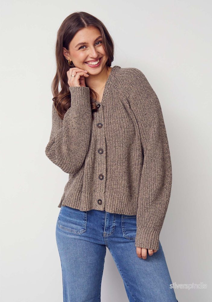 Gunda Knit Cardigan - Black/Potato Melange - Bild 2