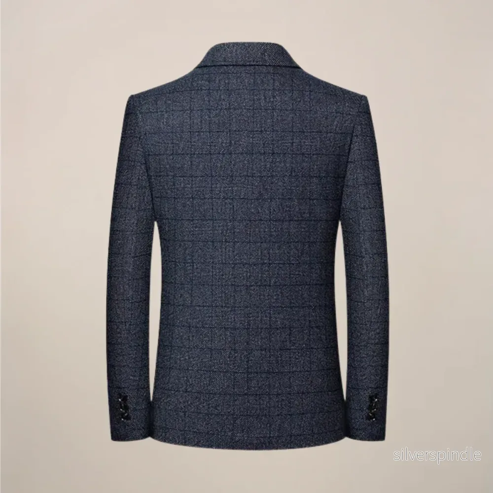 Elegant Slim Fit Kavaj för Män med Rutig Design | Mångsidig För Smart Casual och Affärsevenemang - Bild 3