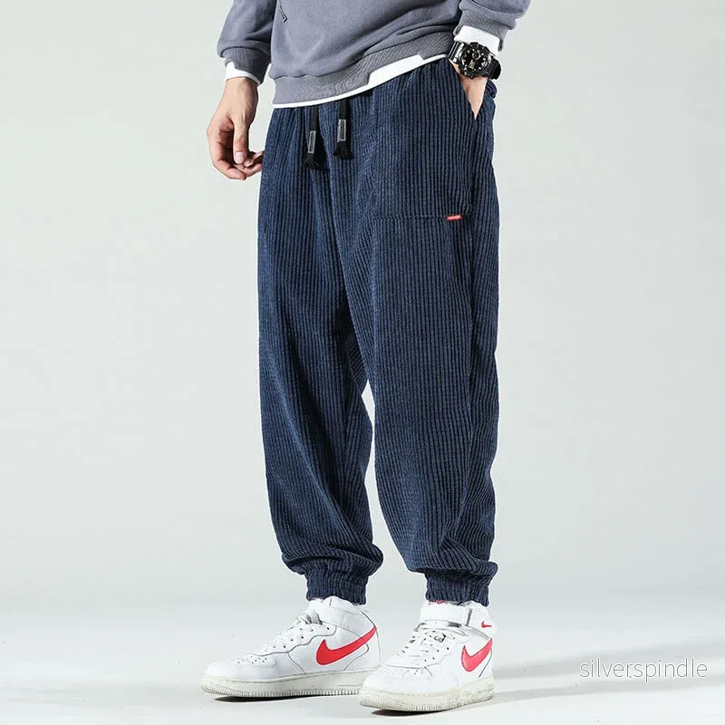 Klassiska Joggers för Män | Bred Ben Design med Många Fickor | Bekväma Fritidsbyxor för Avslappnad Stil