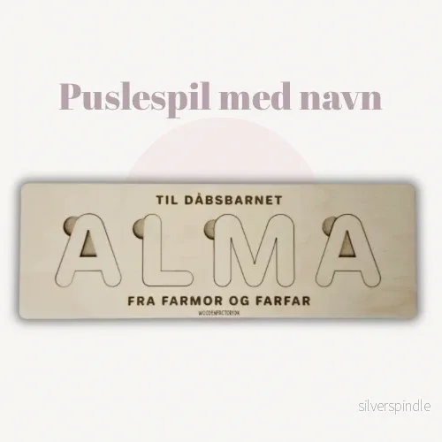 Personligt pussel – namn och din hälsning