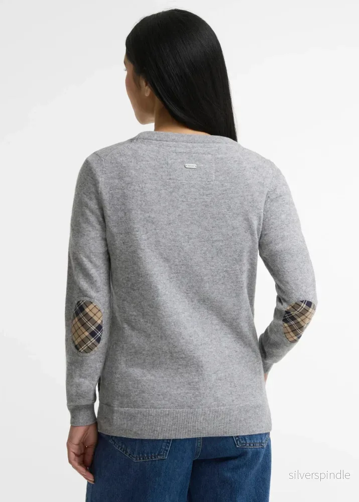 Barbour Pendle Crew Grey Merl/Birchwood Tartan - Bild 3