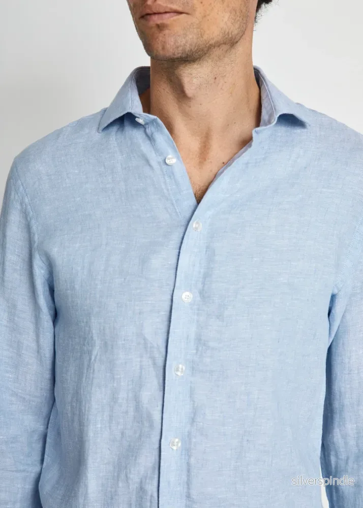 BS Perth Casual Slim Fit Skjorta - Light Blue - Bild 3