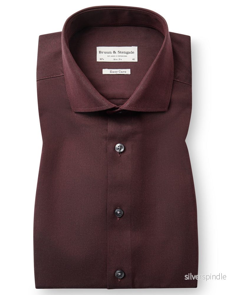 BS Machado Slim Fit Skjorta - Bordeaux
