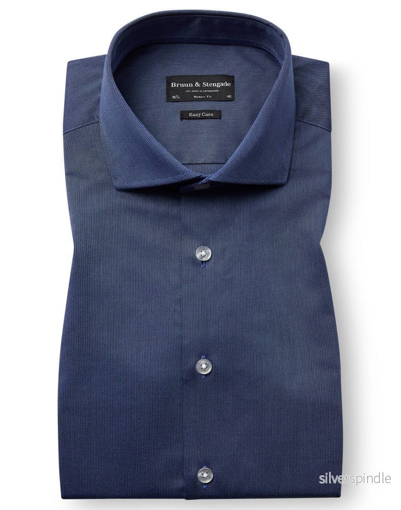 BS Etcheverry Modern Fit Skjorta – Dark Blue