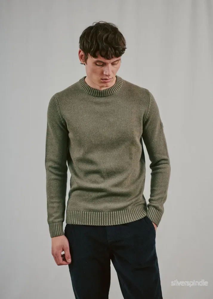 BS Rapa Regular Fit Stickat - Olive - Bild 2