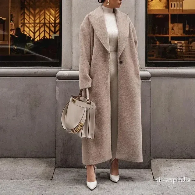 Elegant Oversize Kappa för Kvinnor med Bred Krage | Lång Design för Snygg Lagering - Bild 3