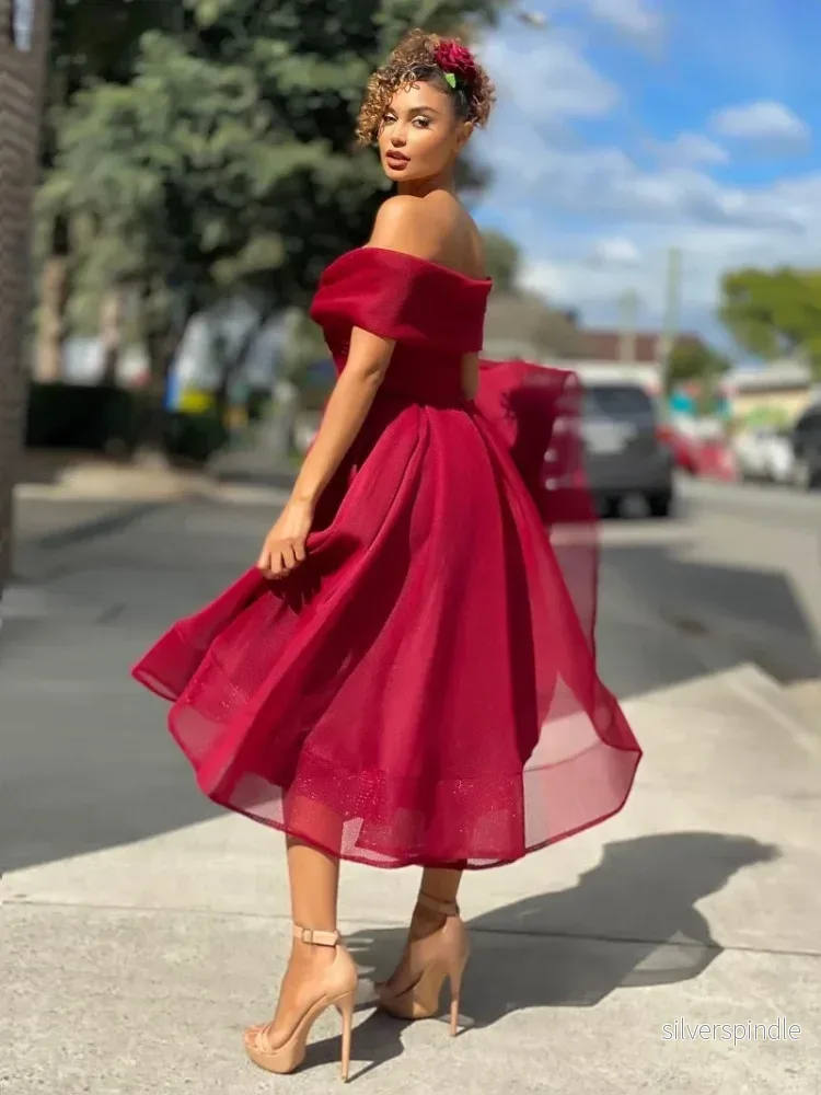 Emma | Elegant Off Shoulder Festklänning - Bild 3
