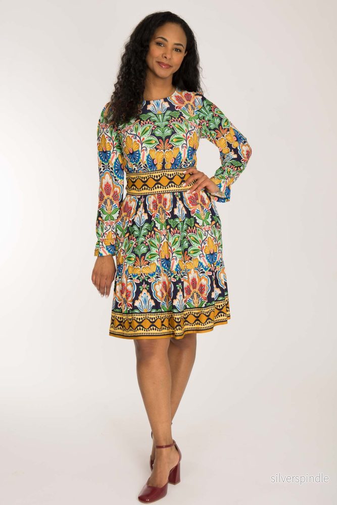 Wow short jersey dress - Navy folklore - Bild 3