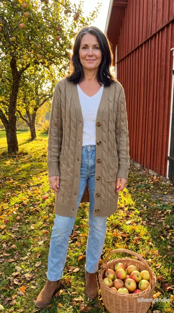 Maya | Chic Lång Stickad Kofta med Knäppning för Kvinnor Maya | Chic Lång Stickad Kofta med Knäppning för Kvinnor