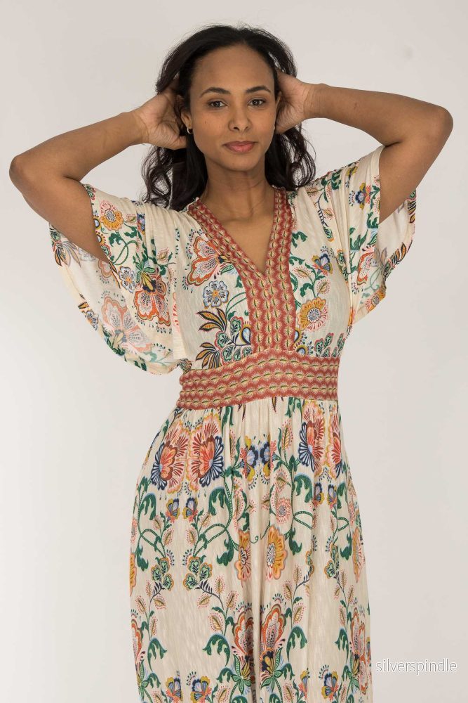 Pure boho midi jersey dress - Beige - Bild 2