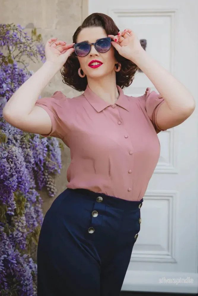 Bette kortärmad skjorta - rose - Bild 2