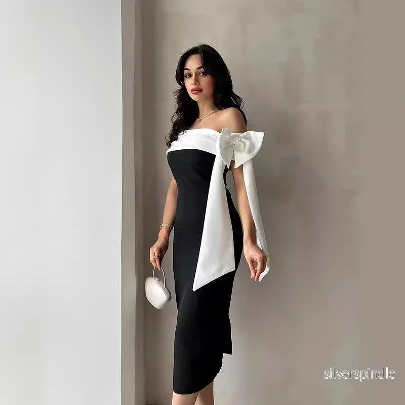 Sophie | Elegant Off-Shoulder Cocktailklänning Dam med Stilren Design - Bild 2