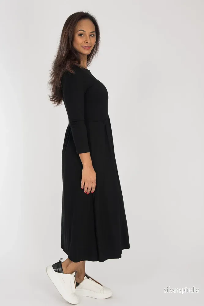 Ideal midi jersey dress - Black - Bild 3