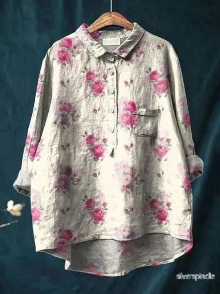Emma | Lätt Blommig Sommarblus - Bild 3