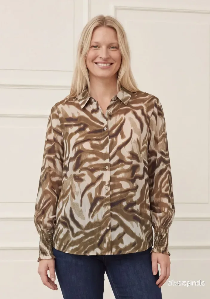 Lotta Smock Shirt - Khaki Flow - Bild 2