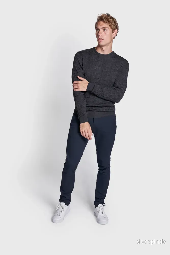 BS Kyrgios Regular Fit Stickad tröja - Grå - Bild 3