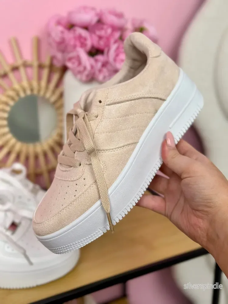 Ella | Beige Low-Top Sneakers för Vardagsbruk - Bild 2