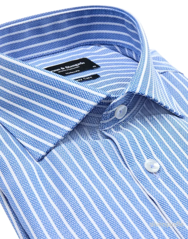 BS Fessor Modern Fit Skjorta - Blue/White - Bild 2