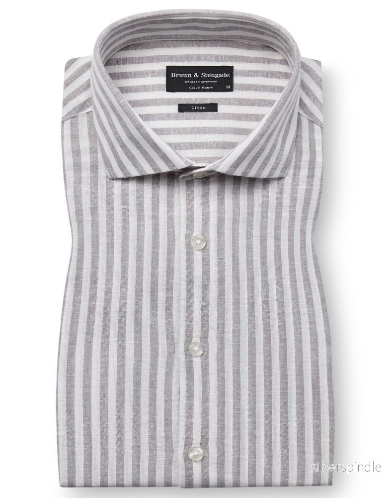 BS Rubio Casual Modern Fit Skjorta - Grey/White