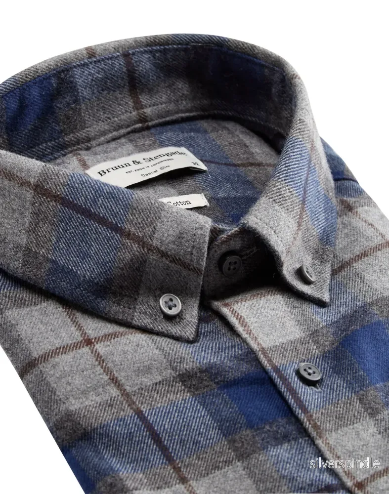 BS Skien casual slim fit skjorta - Blue - Bild 2