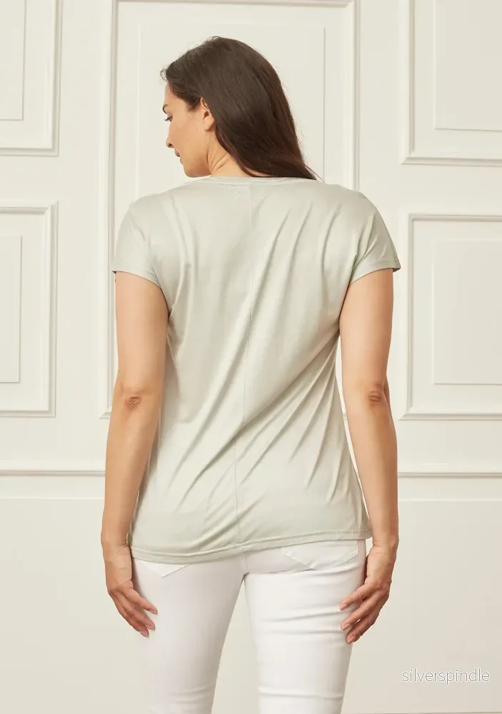 Nugga V-Neck T-Shirt - Light Mint - Bild 2