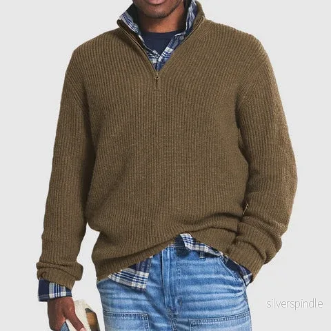 Ethan | Lättviktig Avslappnad Zip-Up Pullover med Ståkrage - Bild 2