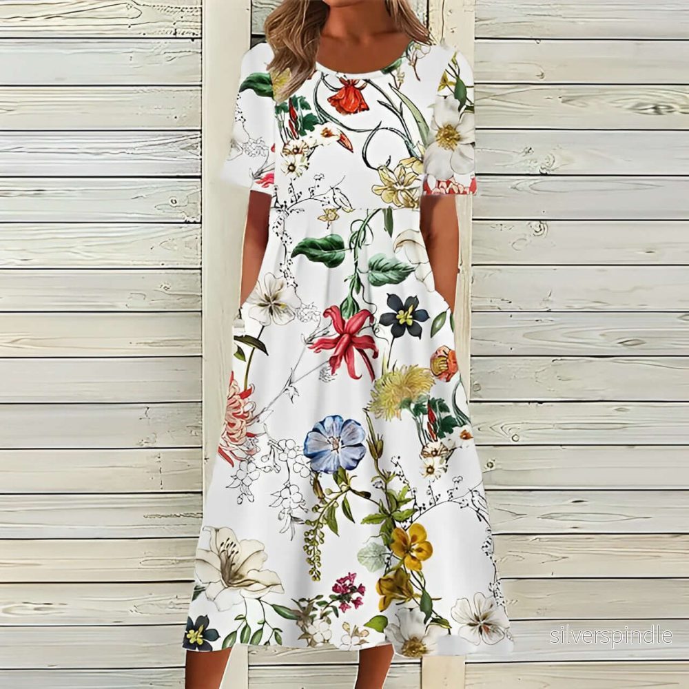Sofia | Blommig Elegant Sommarklänning för Damer