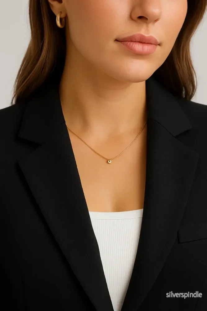 Elegant Kavaj Dam | Svart Slim Fit Enkelknäppt Kavaj för Stil och Komfort - Bild 2