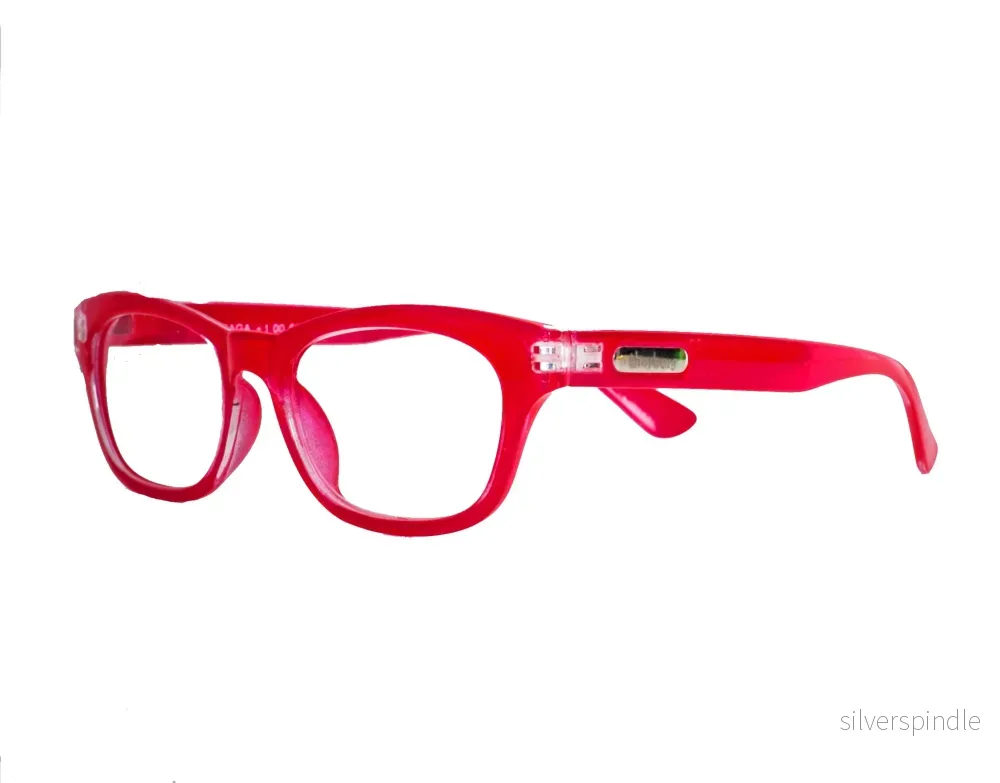 SAGA metallic red Reading Glasses SALE