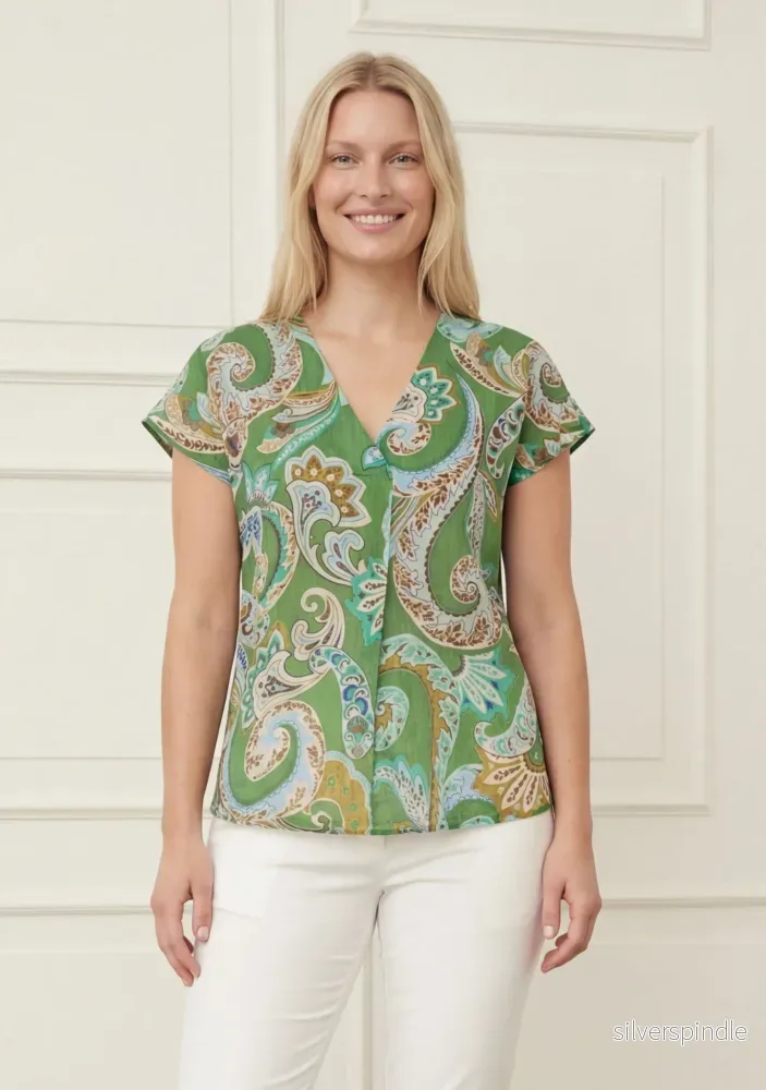 Lotta Top - Grass Green Paisley - Bild 2