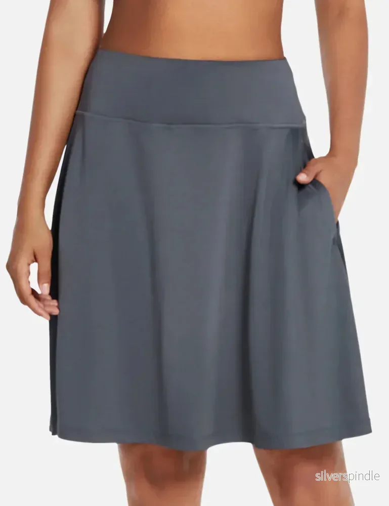Sophie | Hög Midja Plisserad Skort med Inbyggda Shorts - Bild 3