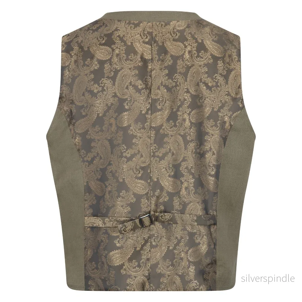 Walker & Hawkes - Corbet linneväst Khaki - Bild 3