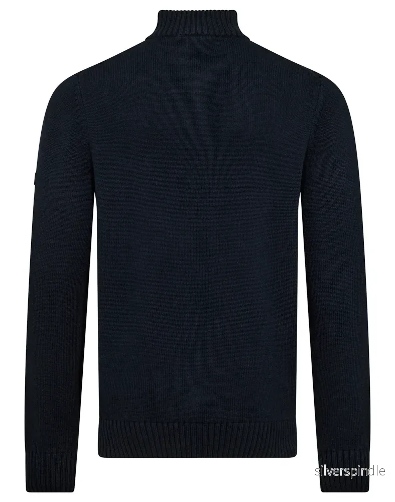 BS Stian Regular Fit Stickat - Navy - Bild 2