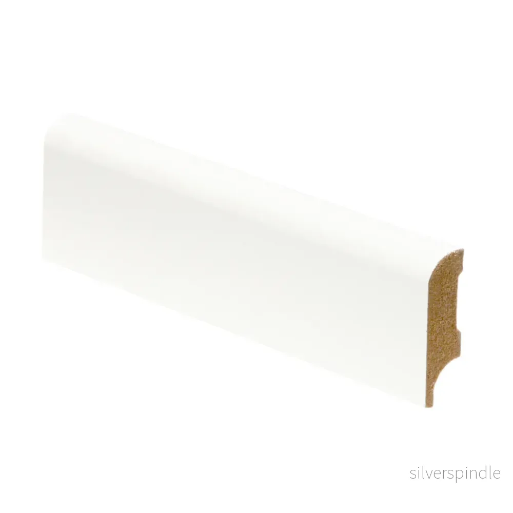 Golvlist 12x42x3050, MDF, Vit