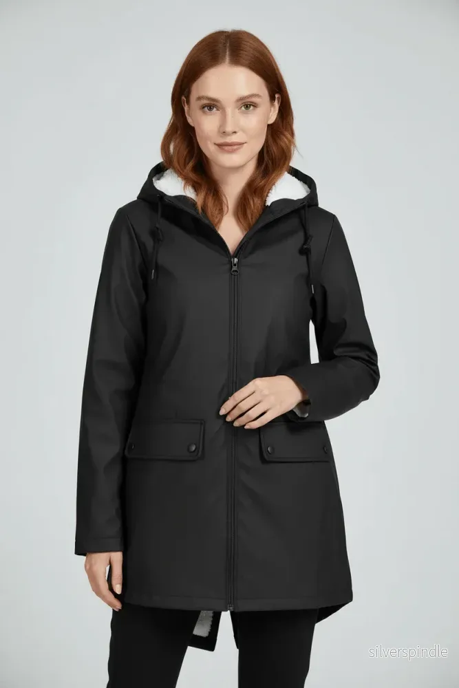 Vattentät Kappa med Huva och Skräddarsydd Passform för Elegant Stil - Bild 2