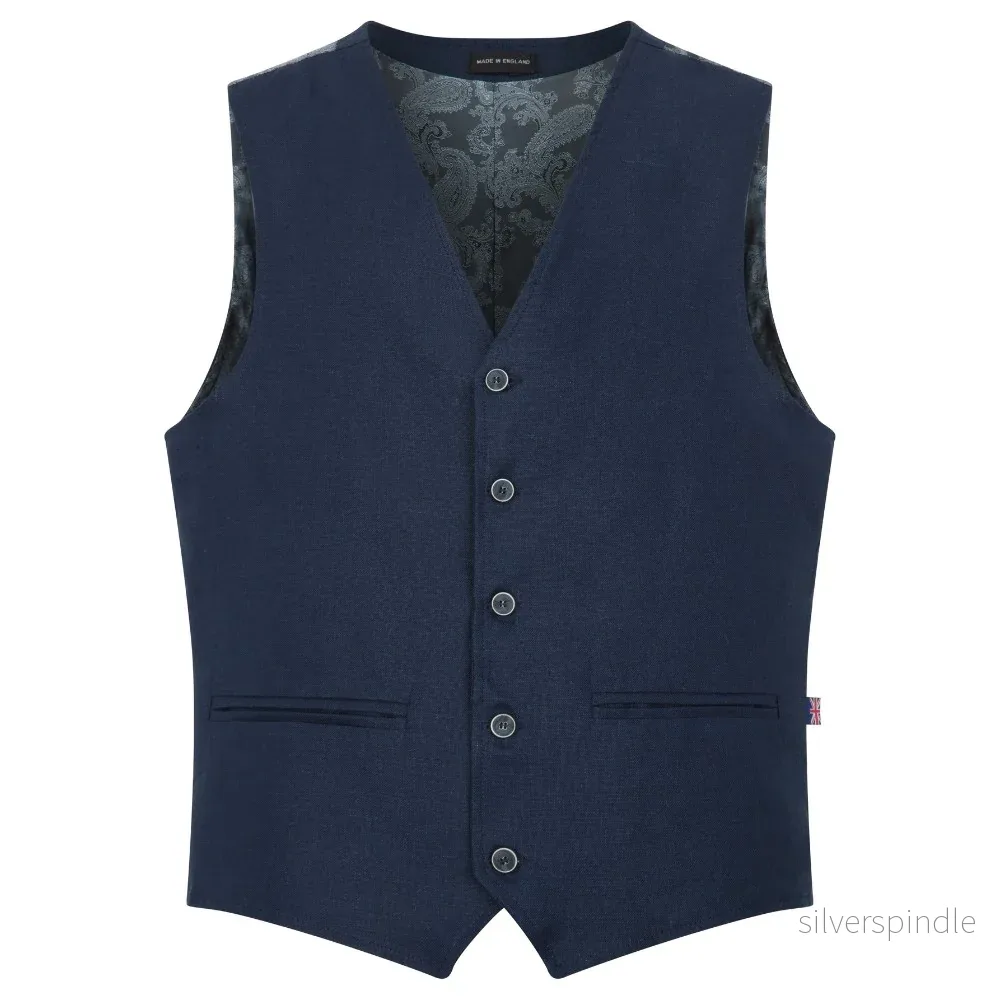 Walker & Hawkes - Corbet linneväst Navy - Bild 2