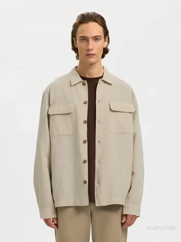 LEROY LINEN OVERSHIRT PURE CASHMERE LEROY LINEN OVERSHIRT PURE CASHMERE