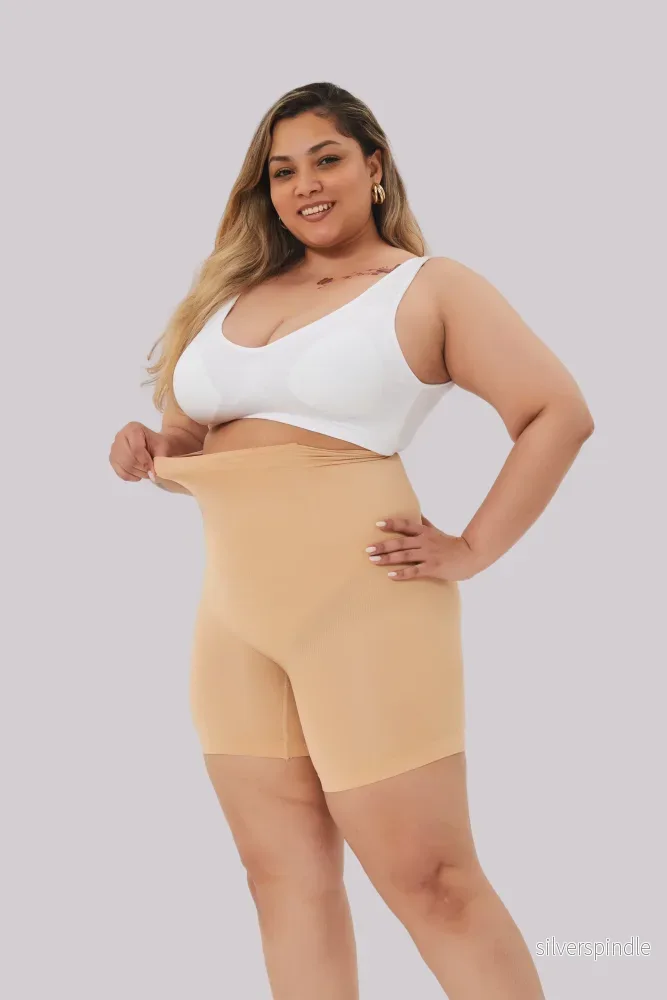 Emily | Hög Midja Shaper Shorts för Kvinnor, Andningsbara och Bekväma