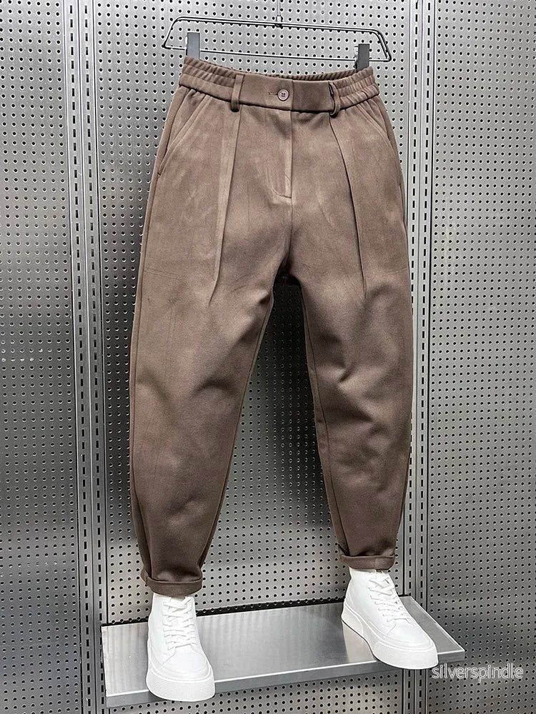 Ethan | Modern Slim Fit Kostymbyxor Dam i Melange-tyg - Bild 3